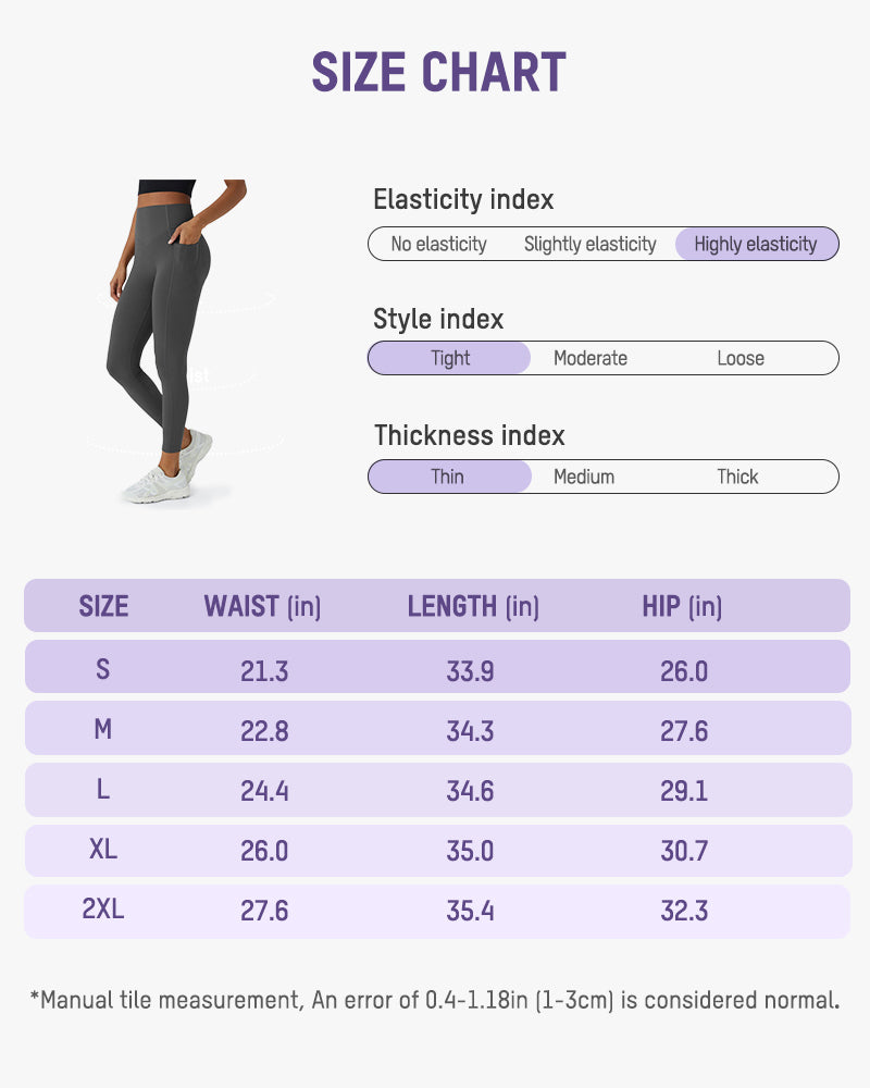 Po-Lifting Leggings mit Bauchkontrolle und Taschen