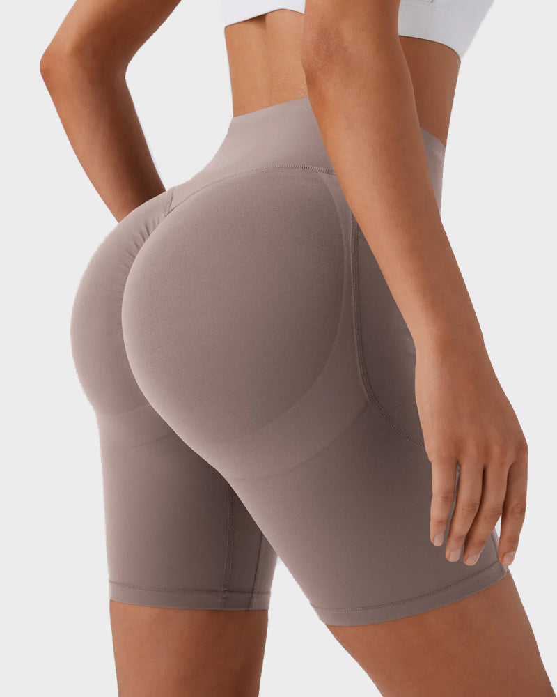7-Zoll Po-Lifting Trainingsshorts mit Bauchkontrolle und Taschen