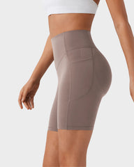 7-Zoll Po-Lifting Trainingsshorts mit Bauchkontrolle und Taschen