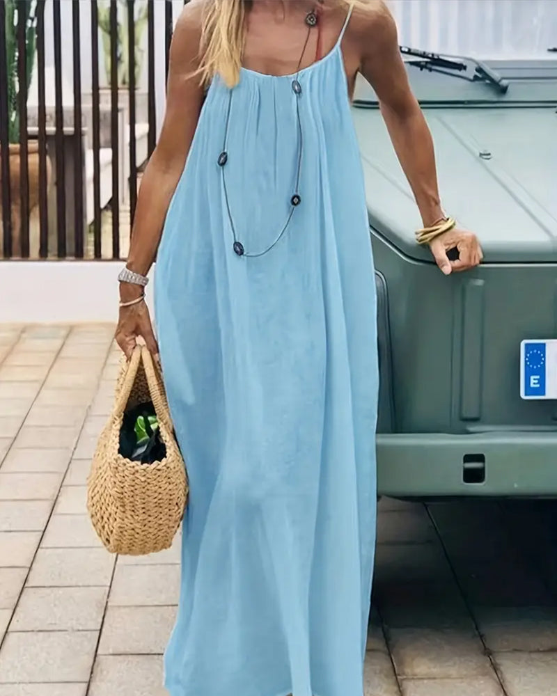 Rückenfreies Damen-Cami-Kleid in Uni