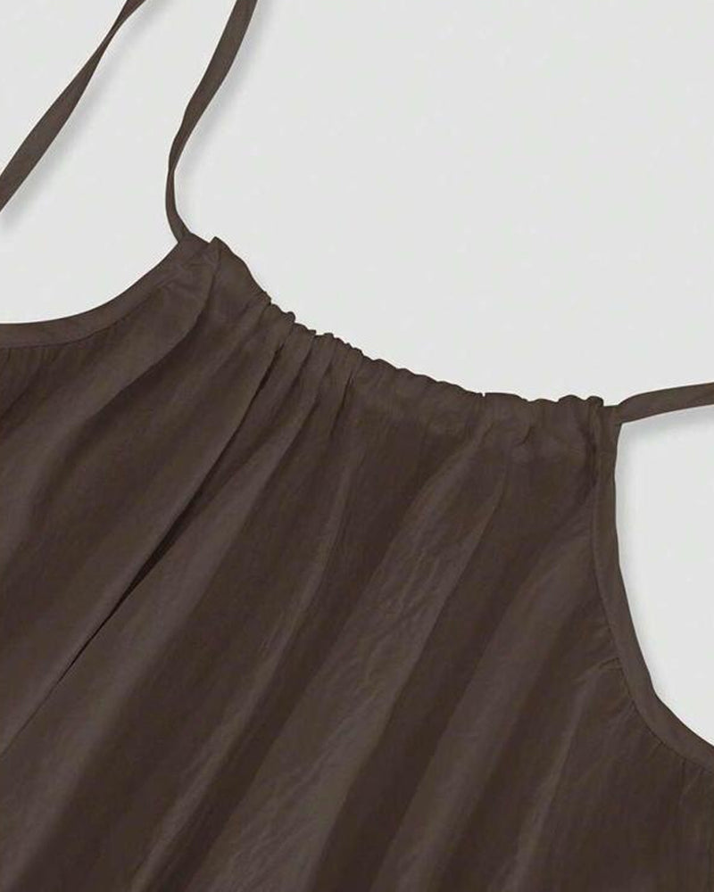 Rückenfreies Damen-Cami-Kleid in Uni