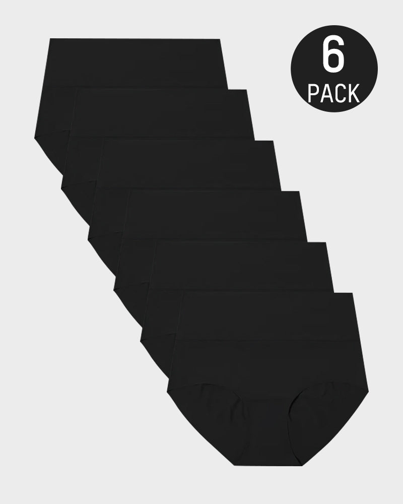 Nahtlose High-Waist Slips im 6er-Pack – Unsichtbarer Tragekomfort