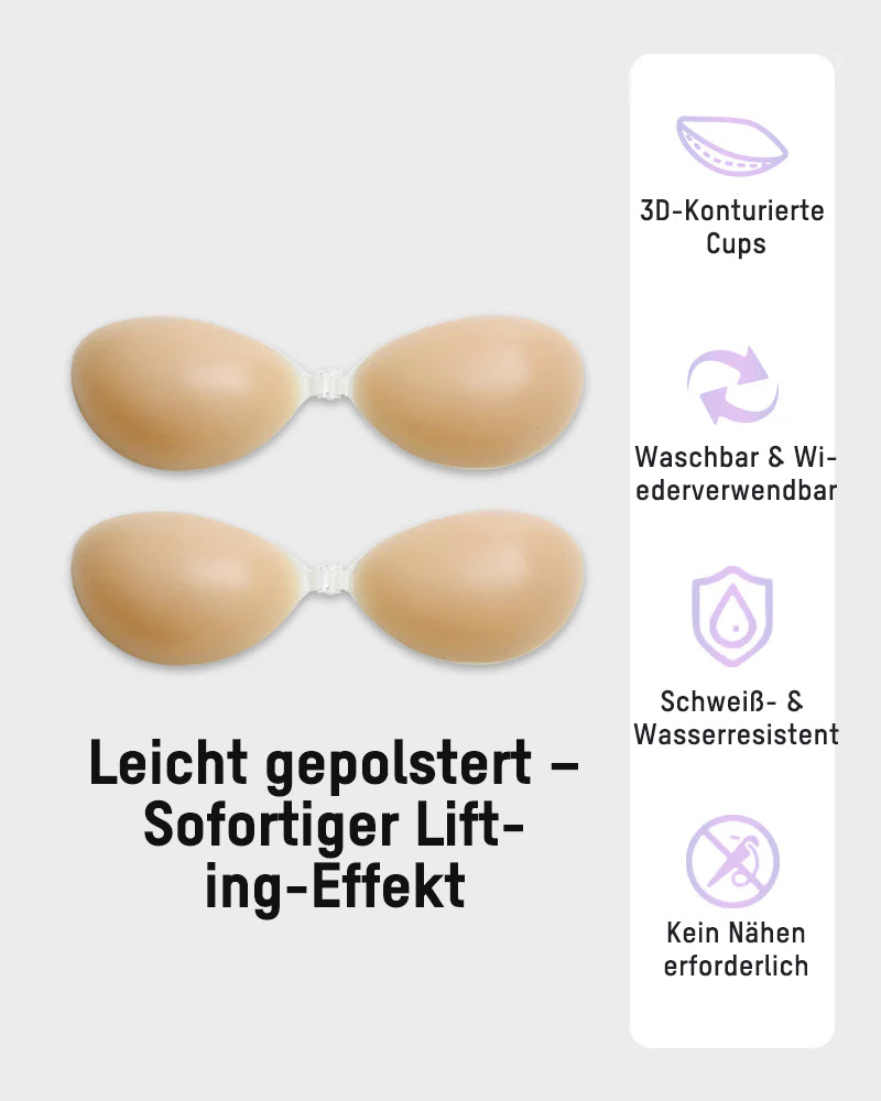 Selbstklebender Silikon-BH mit Frontverschluss – Unsichtbar (2 Paar)
