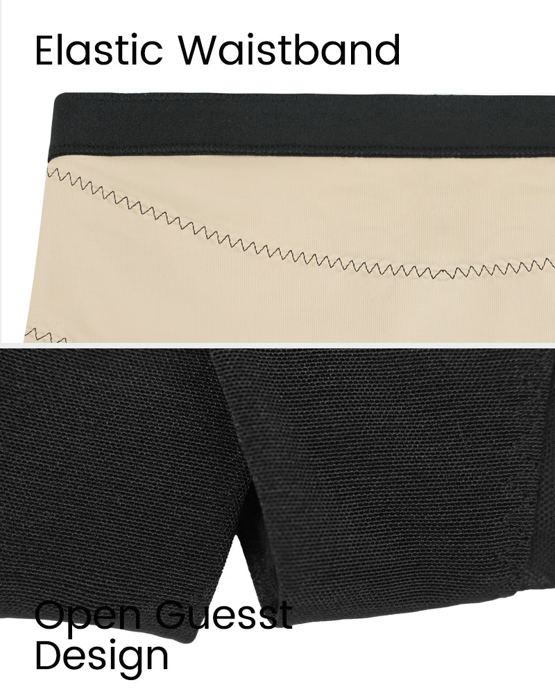 High-Waist Shaping-Shorts mit überkreuztem Design und atmungsaktivem Mesh