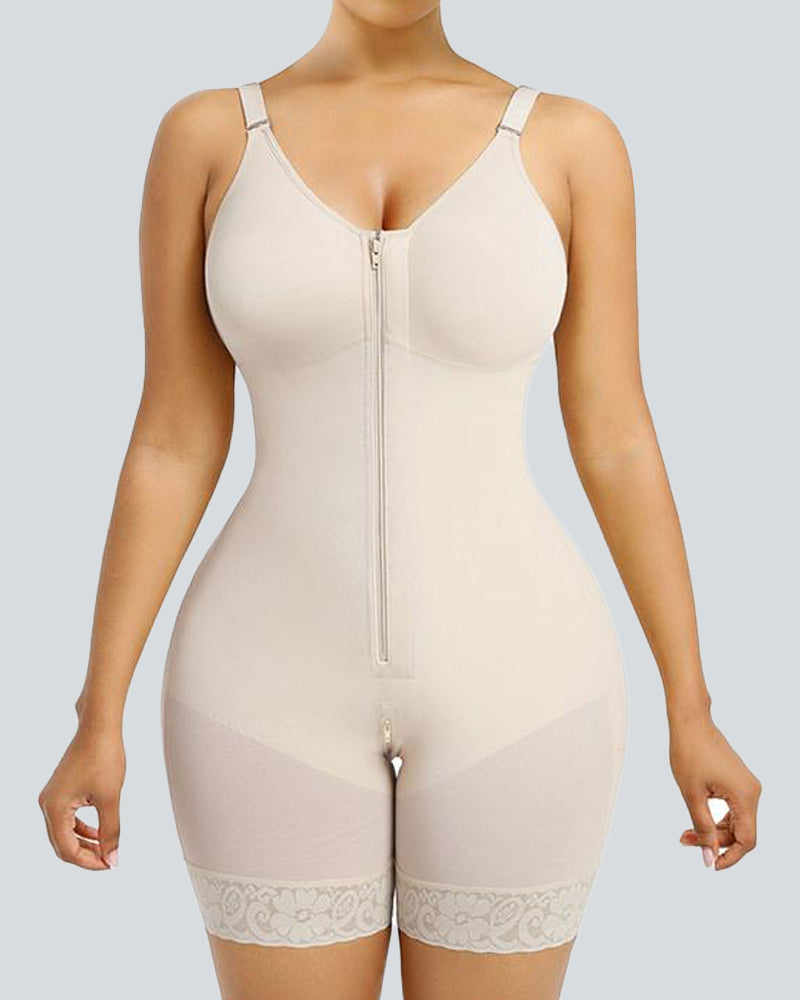 Shaping-Body mit Po-Lift und Schritt-Reißverschluss – Kolumbianischer Stil